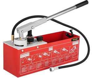Pompe d'essai de pression hydrostatique, essai jusqu'à 60 bars/860 psi, réservoir de 3,2 gallons, kit de testeur de pression hydraulique manuel avec manomètre à trois unités et raccord R 1/2" pour les