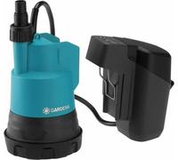 Gardena - Pompe submersible sans fil 18V 2000/2, pour l’eau propre, 1 batterie Li-Ion 2,5 Ah, chargeur 14600-20