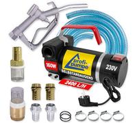 Pompe Diesel Pompe à Huile Pompe à fioul Biodiesel Diesel Star 160-4 Électrique 230 V avec Pistolet de Distribution, Clapet Anti-Retour et Accessoires de Raccordement