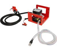 Pompe diesel / pompe de transfert de carburant - Pompe submersible 12 V - Débit 45 l/min - Pour diesel/huile/eau - Boîtier en aluminium - Portable - Rouge