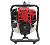 Pompe d'irrigation essence avec moteur 4 temps - 1,2 kW - 38 cm³ - 135 l/min - Hauteur de refoulement de 30 mètres - Réservoir de 900 ml - Couleur rose bonbon