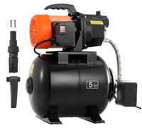 Pompe domestique SucceBuy 735 W, 3 750 l/h, pompe à jet avec réservoir sous pression de 19 l, hauteur de refoulement de 45 m, équipée d'un système d'alimentation en eau automatique et d'une tête de po