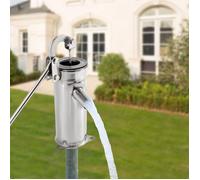 Pompe eau manuelle 10m - Inox, manivelle, aspiration profonde | Puits camping