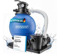 Pompe filtre à sable 15.900 l/h préfiltre 600W IPX5 système de filtration eau piscine nettoyage vanne 6 voies 7 fonctions indicateur