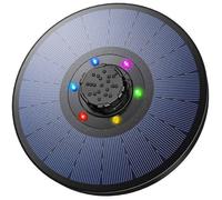 Pompe fontaine solaire - 6 LED RGB, 7 modes, Ø18cm - pour bain oiseaux, étang, aquarium