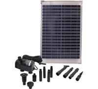 Pompe Fontaine Solaire UBBINK SolarMax 1000, Débit 1350 l/h, Panneau Solaire 18V 580mA, Jets Volcan & Cloche