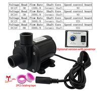 Pompe haute pression avec régulateur, pompe en céramique 1/2 ", tête 3000L/H 8M, pompe Submersible sans balais DC 12V 24V avec adaptateur ue