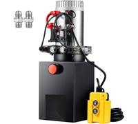 Pompe hydraulique 12 V - 1600 W Centrale hydraulique - Pompe hydraulique double effet - Réservoir 2 gallons Pompe manuelle - Pour ascenseurs et chariots élévateurs.