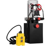 Pompe hydraulique 12V Famanu, à double effet, avec réservoir métallique de 4 litres