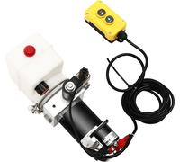 Pompe hydraulique électrique 12V - Groupe électrogène 800W - Réservoir d'huile de 1,5 litre - Pression de 18 MPa - Télécommande à câble de 4,5 mètres - Pour plateformes élévatrices et remorques bascul