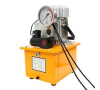 Pompe hydraulique électrique 220 V 750 W, groupe hydraulique professionnel jusqu'à 70 MPa/10 000 PSI pour cylindre hydraulique à double action, convient pour l'industrie avec manomètre pour lever