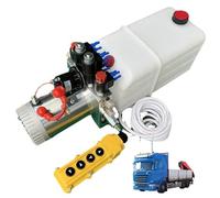 Pompe hydraulique électrique avec réservoir de 8 l et télécommande | Pompe hydraulique électrique avec réservoir de 8 l et télécommande pour des opérations efficaces de remorque à bascule