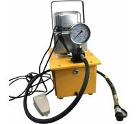 Pompe hydraulique électrique - Groupe hydraulique - 750 W - Haute pression 70 MPa - Avec réservoir d'huile - Pour le levage, le pressage et le cintrage - Orange