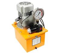 Pompe hydraulique électrique - Groupe hydraulique 750W - Pression : 70 MPa - Réservoir : 7 litres - Portable et manuel - Pour le levage, le pliage, la découpe et la rectification - Jaune