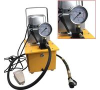 Pompe hydraulique électrique - Simple effet - 700 Bar - Réservoir 7 L - Valve manuelle - 750 W - Orange