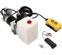 Pompe hydraulique - Groupe électrogène électrique - Remorque avec plateforme élévatrice - Moteur 12 volts - Réservoir de 1,5 litre - Noir argenté