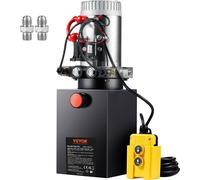Pompe hydraulique Groupe hydraulique 12 V Groupe hydraulique 1600 W, Pompe hydraulique à double effet Hydraulic Power Pack, 2 Gal Tank Hand Pump Groupe hydraulique, pour ascenseurs, chariots élévateur