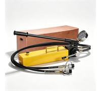 Pompe Hydraulique Manuelle Double Circuit, Haute Pression 20MPa/70MPa Robuste avec Manomètre, Réservoir 3000CC pour Remorque Basculeuse, Fendeuse à Bois, Réparation Auto et Usage Industriel
