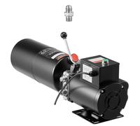 Pompe hydraulique SucceBuy, groupe hydraulique 220 V CA, unité à simple effet de 10 qt, débit d'huile de 6,3 l/min, pression max. 22 MPa, pour camions à benne basculante, ateliers et ponts élévateurs,