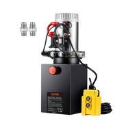 Pompe hydraulique VEVOR Groupe hydraulique 12 V Groupe hydraulique 1600 W, Pompe hydraulique à double effet Hydraulic Power Pack, Réservoir 1,5 Gal Hand Pump Groupe hydraulique, pour ascenseurs, chari