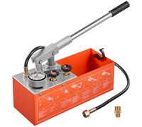 Pompe hydraulique VEVOR pour tests de pression, pompe de test de pression de 7,57 litres, 0-60 bars, double valve, pompe manuelle avec manomètre et réservoir, pour tuyaux, canalisations, systèmes de c