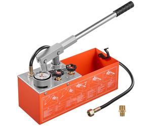 Pompe hydraulique VEVOR pour tests de pression, pompe de test de pression de 7,57 litres, 0-60 bars, double valve, pompe manuelle avec manomètre et réservoir, pour tuyaux, canalisations, systèmes de c
