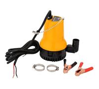 Pompe immergée 12V 50W 4200L/H - - Eau claire et trouble - Pour bassins et étangs - Câble 2,3m avec pince - Portable