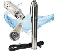 Pompe Immergée 3"" DEEP 1800 (250 W, 1800 l/h, hauteur max. 70 m) - Pompe à Eau Profond en Acier Inox - Pompe de Puits Submersible