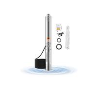 VEVOR Pompe immergée pour puits profond 1100 W acier inox 65 L/min 85 m 20 m cordon IP68