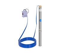 Hillvert Pompe Immergée 3800 L/h, 550 W, Profondeur de pompage max. 60 m, Diamètre de la pompe 70 mm, Acier inox - Pompe de Puits Submersible