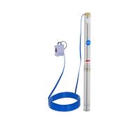 Pompe immergée - 95 mm / 3.75'' - 10 800 l/h - 2200 W - 50 m de câble / 96 m de hauteur d'élévation - Inox | hillvert