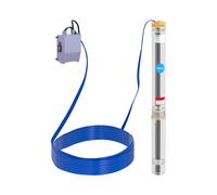 hillvert Pompe Submersible 95 mm / 3.75'' - 6000 l/h - 1100 W - 20 m de câble / 101 m de hauteur d'élévation - Inox, Pompe À Eau Immergée