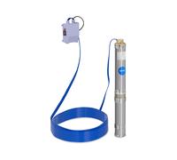 Hillvert Pompe Immergée 6000 L/h, 550 W, Profondeur de pompage max. 58 m, Diamètre de la pompe 95 mm, Acier inox - Pompe de Puits Submersible