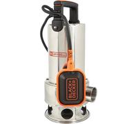 Pompe immergée Eaux Sales 1100W - Pompe à Eau Débit max 16500 l/h Élévation 10.5m Black+Decker