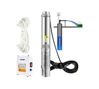 Pompe Immergée Pompe à Eau pour Puits Profond Inox 370 W 110 L/min 44 m