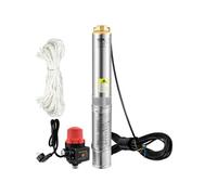 Pompe Immergée Pompe à Eau pour Puits Profond Inox 550 W 50 L/min 89 m Argent