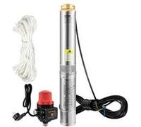 VEVOR Pompe Immergée pour Puits 105 L/min 62 m Pompe à Eau pour Puits Profond en Acier Inox, Pompe à Eau Électrique 750 W, Pompe de Puits Submersible Automatique Usage Domestique Agricole Industriel
