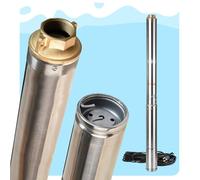Pompe Immergée pour Puits 3" 2/17 (550 W, 4200 l/h hauteur max 67 m) - Compatible avec le Sable - Pompe à Eau Profond en Acier Inox - Pompe de Puits Submersible Usage Domestique Agricole Industriel