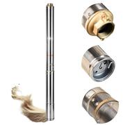 Pompe Immergée pour Puits 3" 31 (750 W, 3000 l/h, hauteur max 130 m) - Compatible avec le Sable - Pompe à Eau Profond en Acier Inox - Pompe de Puits Submersible Usage Domestique Agricole Industriel