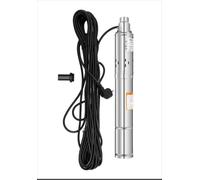 Pompe Immergée Puits 3" 250W 220V 20m Câble Inox IP68 | inox 304, IP68, débit 1600L/h, hauteur 80m, 20dB, 2850tr/min - puits profond, irrigation, jardin, maison, ferme, eau claire.