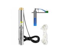 Pompe immergée puits profond 750 W débit 105 L/min hauteur 62 m acier inox automatique usage domestique agricole