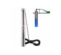 Pompe immergée puits profond 750 W débit 7 1 m³/h hauteur 75 m câble 9 1 m acier inox IP68 maison irrigation