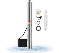 VEVOR Pompe immergée pour puits profond 1100 W acier inox 65 L/min 85 m 20 m cordon IP68