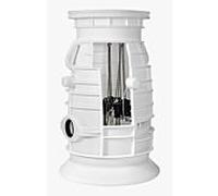 Pompe Jung Pumpen Pks, arbre en plastique JP47345 B 800 D32, station de pompage double, étanche à la flottabilité, PE, blanc