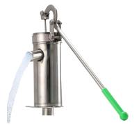 Pompe manuelle manuelle en acier inoxydable avec poignée | Pompe à eau souterraine manuelle pour jardin, pelouse, étang, ferme, irrigation, remplissage d'eau