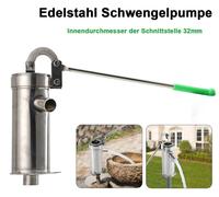 Pompe manuelle pour puits - Pompe manuelle submersible - Acier inoxydable 202 - Fonctionne sans électricité - Idéale pour le jardin, le parc et la maison - Pour une profondeur d'eau allant jusqu'à 10