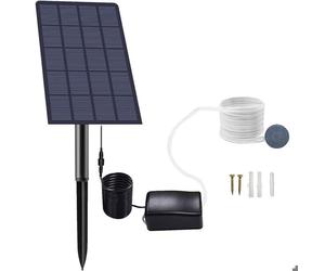 Pompe Oxygène Solaire 1 Pièce 2.5W - Bassin Aquarium Aérateur Avec Tuyau Pierre Air - Pour Jardin Piscine Dupcheliry