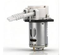 Pompe péristaltique 12 V CC, 3x5 mm auto-amorçante Pompe doseuse, liquides 10-90 ml/min, Microdosage Pompe à tuyau avec tête pour tuyau péristaltique, pour aquarium, laboratoire et analyse chimique