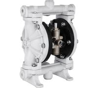 Pompe pneumatique à double membrane, entrée et sortie 1/2 pouce, corps en polypropylène, débit 2,5 GPM et pression maximale 80 PSI, membrane en PTFE Pompe de transfert pneumatique pour pétrole, diesel