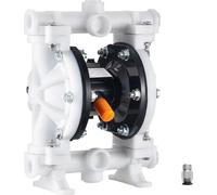 Pompe pneumatique à double membrane VEVOR, 16,64L/min, 38,1 mm entrée & sortie, pompe pneumatique de transfert d'huile usagée, max. 100 PSI, corps en polypropylène, à air comprimé pour diesel, graisse